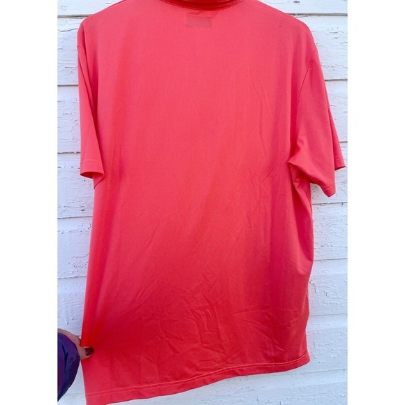 Grand Slam Polo Shirt Mens L 360 Motion Flow Golf Gear Orange Breathable Hiking - Picture 6 of 7